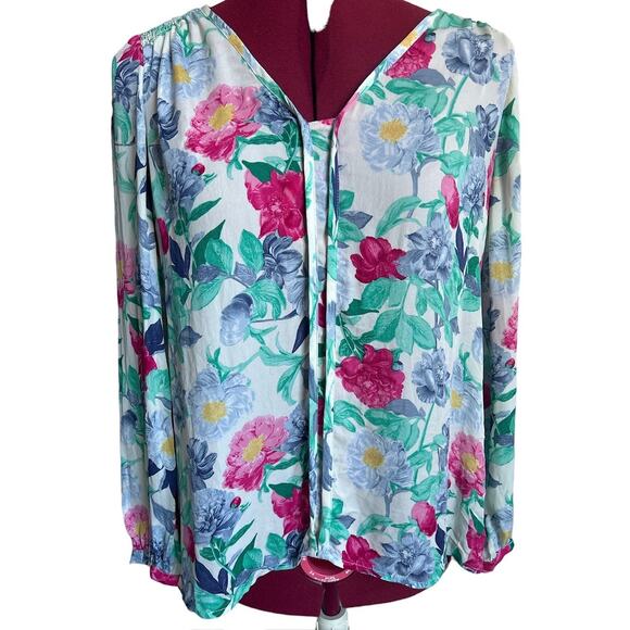 Joie Women’s Size XS 100% Silk Peony Floral‎ Blouse - Picture 1 of 7